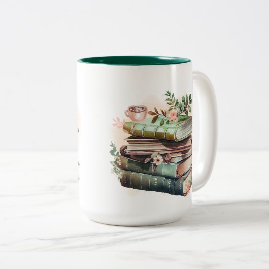 Reading Time Zweifarbige Tasse (VorderseiteRechts)