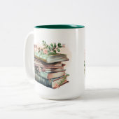 Reading Time Zweifarbige Tasse (Vorderseite Links)