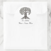 Reading Tree Buchzeichen Runder Aufkleber (Tasche)