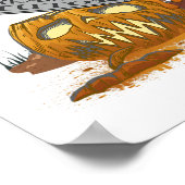 Reading Tutor Funny Halloween Party Poster (Ecke)