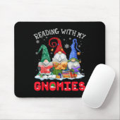 Reading With My Gnomies Christmas Funny Gnomes Rea Mousepad (Mit Mouse)