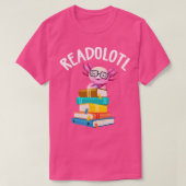 Readolotl Axolotl Reading Bookworm T-Shirt (Design vorne)