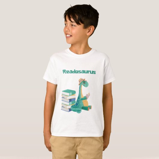 Readosaurus dinosaurier Lesebuch T-Shirt (Vorne ganz)