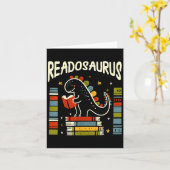 Readosaurus Funny Dinosaur Buch Reading Lover Men Karte (Gelbe Blume)