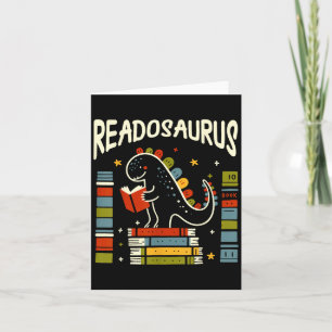 Readosaurus Funny Dinosaur Buch Reading Lover Men Karte