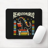 Readosaurus Funny Dinosaur Buch Reading Lover Men Mousepad (Mit Mouse)