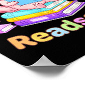 Readsolotl Axolotl liest Bücher cool lesen Kinder Poster (Ecke)