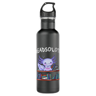 Readsolotl Buchliebhaber Funny Axolotl Edelstahlflasche