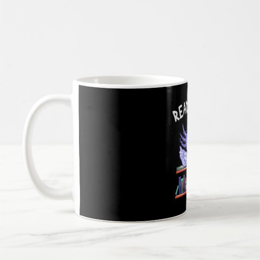 Readsolotl Buchliebhaber Funny Axolotl Kaffeetasse (Links)
