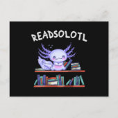 Readsolotl Buchliebhaber Funny Axolotl Postkarte (Vorderseite)