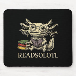 Readsolotl Vintage Axolotl Buchliebhaber lustig Le Mousepad