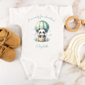 Ready for Adventure Personalized Panda Balloon Baby Strampler