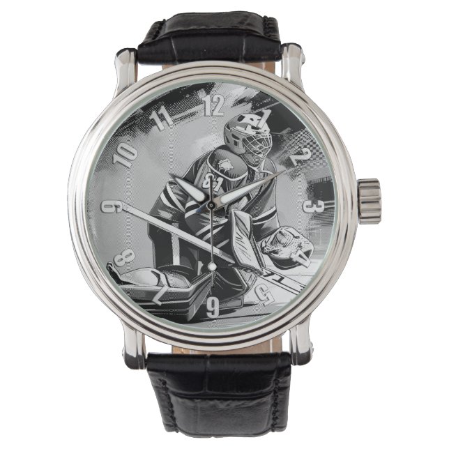 Ready For Anything - Ice Hockey Goalie Armbanduhr (Vorderseite)