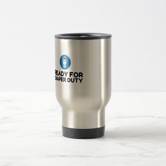 Ready For Diaper Duty Gas Mask Funny Reisebecher (Mittel)