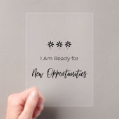 Ready for New Opportunities Acryleinladungen (Insitu (Handheld))