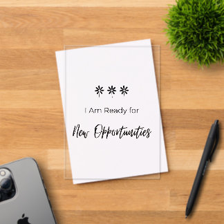 Ready for New Opportunities Acryleinladungen