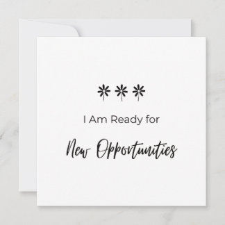 Ready for New Opportunities Einladung