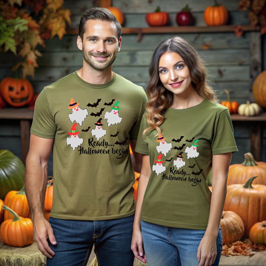 "Ready, Halloween begins", T-Shirt