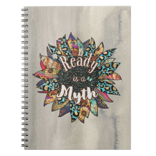 Ready is Myth Sunflower Boho Notebook Notizblock