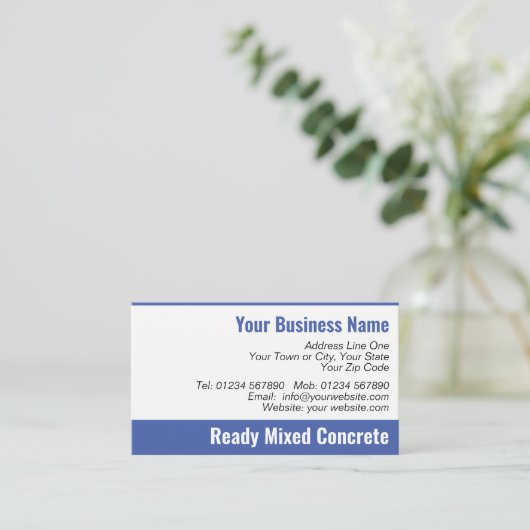 Ready Mixed Concrete QR Code Business Card Visitenkarte (Stehend Vorderseite)