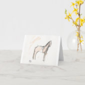 "Ready" Notenkarte Pferd einsatzbereit Karte (Gelbe Blume)