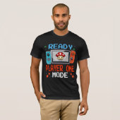 Ready Player One Mode Pixel Art Gaming Shirt (Vorne ganz)
