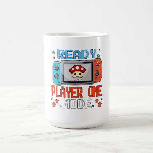 Ready Player One Mode Pixel Art Gaming Shirt Kaffeetasse (Mittel)