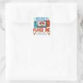 Ready Player One Modus – Retro-Pixel-Gamer-Design Quadratischer Aufkleber (Tasche)