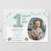 Ready Set Go First Birthday Einladung (Vorderseite)