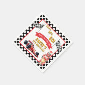 Ready Set Go Race On Birthday Party Serviette (Ecke)