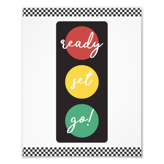 Ready Set Go Race Party signieren Fotodruck (Vorne)