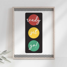 Ready Set Go Race Party signieren Fotodruck