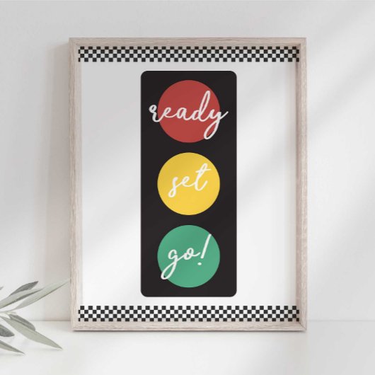 Ready Set Go Race Party signieren Fotodruck