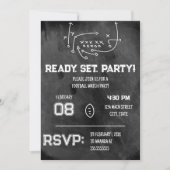 Ready Set Party Football Watch Party Invitation Einladung (Vorderseite)