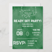 Ready Set Party Football Watch Party Invitation Einladung (Vorderseite)