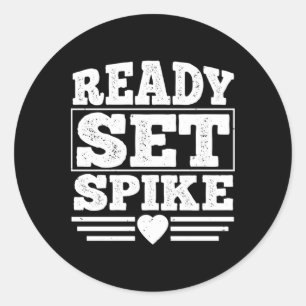 Ready Set Spike Runder Aufkleber