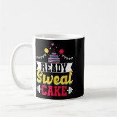 Ready Sweat Cake Womens Gym Fitness Workout Birthd Kaffeetasse (Links)