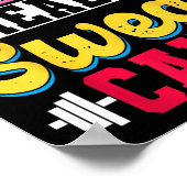 Ready Sweat Cake Womens Gym Fitness Workout Birthd Poster (Ecke)