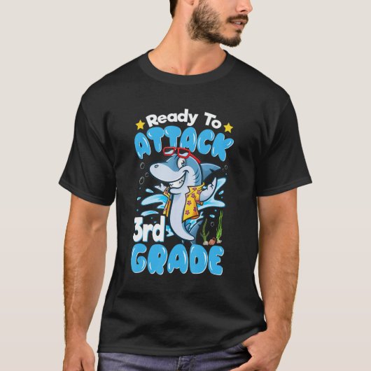 Ready To Attack 3rd Grade Back To School T-Shirt (Vorderseite)