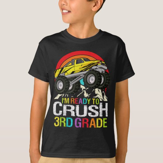 Ready To Crush 3rd Grade School Monster truck T-Shirt (Vorderseite)