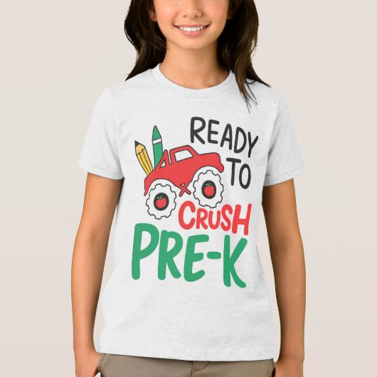 Ready to Crush Pre‑K Boys back to school Tri-Blend Shirt (Vorderseite)