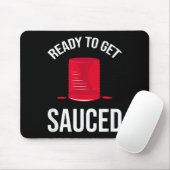 Ready To Get Sauced Funny Cranberry Sauce Thanksgi Mousepad (Mit Mouse)
