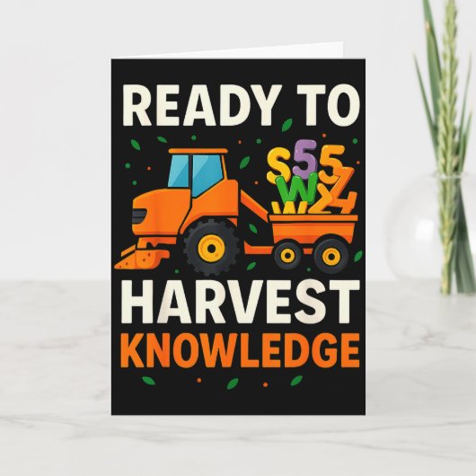 Ready To Harvest Knowledge Tractor Farmer Teacher Karte (Vorderseite)