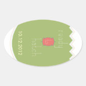 "Ready to Hatch" Babydusche ovale Aufkleber (Vorderseite)