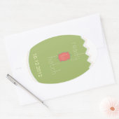 "Ready to Hatch" Babydusche ovale Aufkleber (Umschlag)