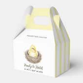 Ready To Hatch Yellow Spring Chick Baby Shower Geschenkschachtel (Rückseite)