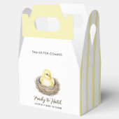 Ready To Hatch Yellow Spring Chick Baby Shower Geschenkschachtel (Geöffnet)