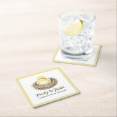 Ready To Hatch Yellow Spring Chick Baby Shower Rechteckiger Pappuntersetzer (Vor Ort)