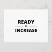 READY TO INCREASE POSTKARTE (Vorderseite)