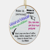 Ready to personalize with pics and/or text keramik ornament (Rechts)